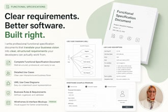 write a functional specifications document for your app