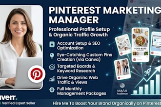 be your expert pinterest manager and marketing assistant
