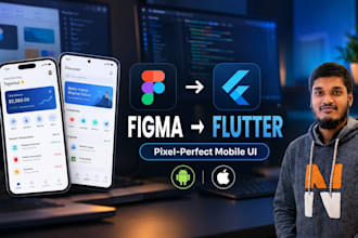 convert figma to flutter app UI for android and ios