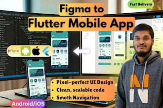 convert figma to flutter app UI for android and ios