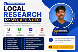 do local keyword research for SEO, aeo and GEO
