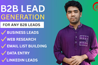 provide qualified b2b lead generation by web research