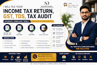 file your income tax return, gst , tds , tax audit