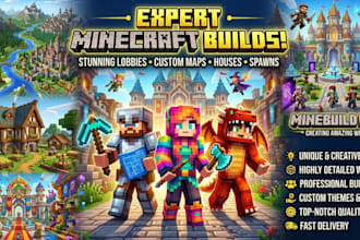 build high quality minecraft houses, maps, lobbies, and spawns