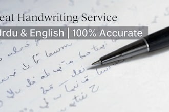 do handwritten assignment and urdu english writing work
