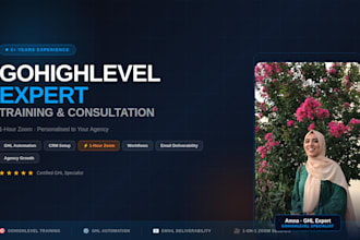 provide gohighlevel training, consultation, and ghl automation setup