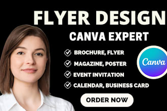 design professional canva flyers, handouts, leaflets, banners and party flyers