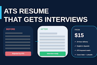 write and design an ats resume, CV and cover letter that get interviews