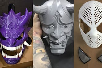 sculpt custom 3d mask 3d helmet cosplay armor cosplay mask 3d print anime mask