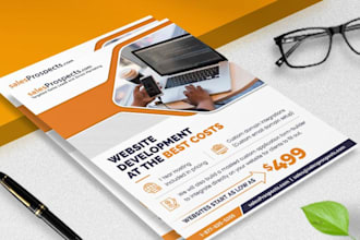 design professional one pager, flyer, or poster