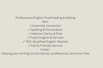 proofread and improve your english writing