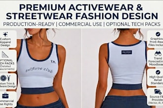 activewear designing with tech packs