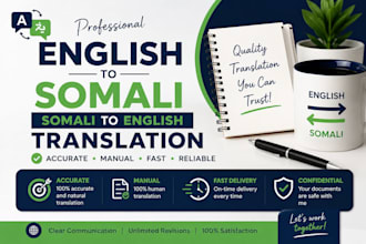 professional english and somali translation