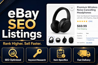 do SEO optimized ebay listings, product descriptions and ebay store management
