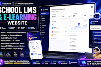 do school lms elearning website ai chatbot student portal daycare edtech systems