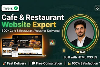 design a restaurant or cafe website with online menu