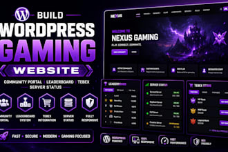 build wordpress gaming website community portal leaderboard tebex server status