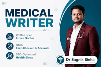 write expert medical articles and health blog posts as a doctor