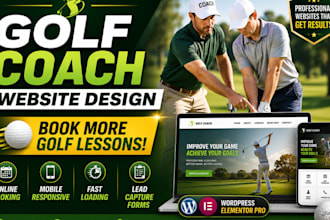 design a wordpress website for golf coaches with booking system