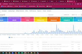 configure voluum, keitaro, redtrack, and binom trackers
