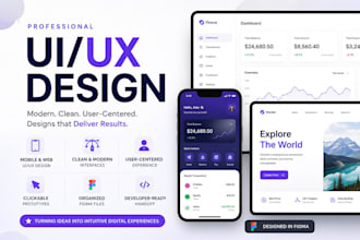 design a user centered UX UI design for your applications