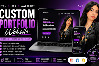 build a custom portfolio website with HTML CSS and javascript