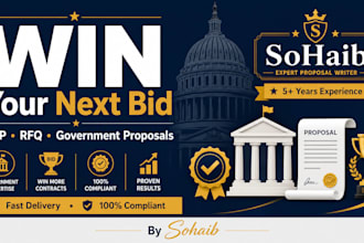 write a winning rfp proposal, rfq response, or government bid document