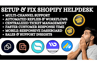 setup shopify helpdesk gorgias tidio commslayer crisp reamaze richpanel intercom