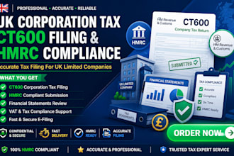 assist with UK corporation tax file ct600 statement for UK company tax complianc