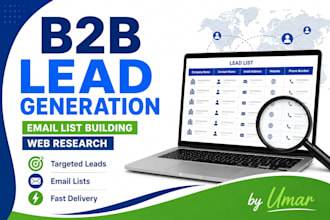 do b2b lead generation and web research