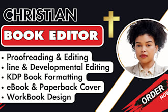 be your christian book editor proofreader and formatter for amazon kdp