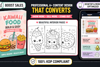 design amazon KDP a plus content for coloring book listing