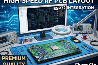 design high speed pcb layout, rf pcb, esp32 and kicad schematic