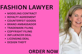 be your fashion lawyer for trademarks, copyright, licensing, and apparel brands