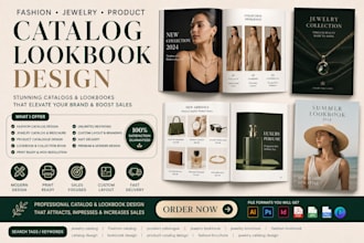 design a fashion, jewelry, product catalog, lookbook, brochure to boost sales