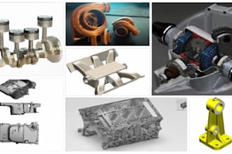 design machine parts, cad assemblies, automotive and jewelry 3d models