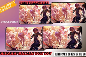 esign custom lorcana mtg deskmat, tcg playmat, board game mat with card zones