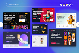 create modern responsive website, hero banner and homepage for wordpress or wix
