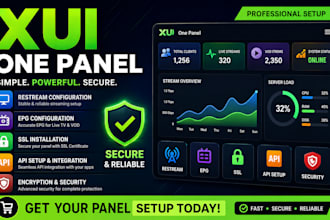 setup xui one panel, restream conf, epg, ssl, panel installation, apis encrypt