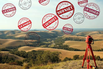 do tx ma USA licensed land surveyor boundary survey for city permit and pe stamp