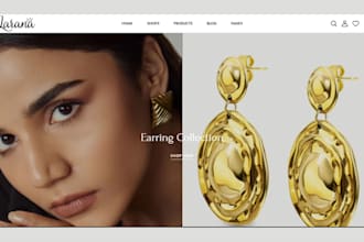design jewelry website jewelry shopify store necklace store fashion website