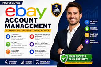 be your virtual assistant for  ebay account management and seller support