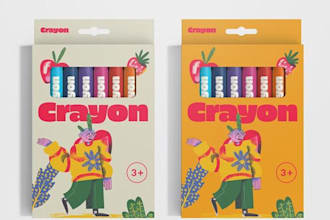 design children kids baby toy product packaging, boxes bag blister label design