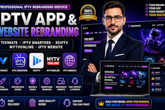rebrand iptv app tivimate, iptv smarters, xciptv, mytvonline and iptv website