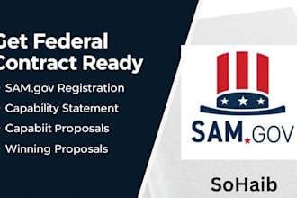 write a sam gov registration, capability statement, and federal proposal for you