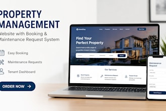 build a property management website with booking and maintenance request system