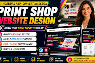 build a wordpress print shop website with online ordering for you