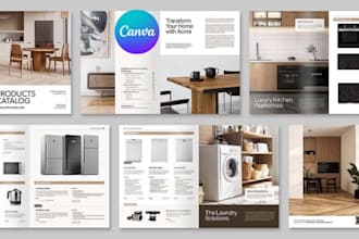 design sales product catalog brochure for  furniture, home supply distributor