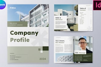 design do adobe indesign business brochure layout company profile, annual report