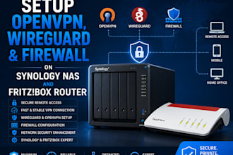 setup openvpn, wireguard and firewall on synology nas and fritzbox router